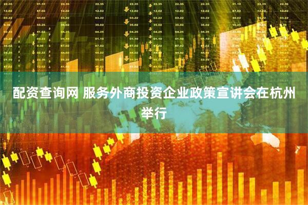 配资查询网 服务外商投资企业政策宣讲会在杭州举行